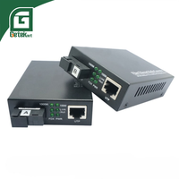 Convertidor de Medios Óptico Industrial GETEKnet OEM ODM SFP de Alta Calidad con Ranura SFP, Ethernet, PoE, Gigabit, SM 25KM GSM para Cámaras CCTV
