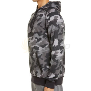 Grey Color Solid Winter <b>Men</b> Hoodie Cotton/Polyester Fleece Long Sleeve Oversize <b>Pullover</b> - Product Image 4