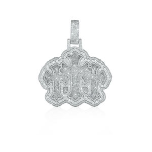 Pendentif en diamant Moissanite entièrement serti de trois croix - Design tendance - Product Image 1
