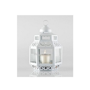 Glass and Iron Black Color Wall Hanging <b>Lantern</b> <b>Set</b> of Two Square Shape Hanging <b>Lantern</b> at Cheapest Price - Product Image 4