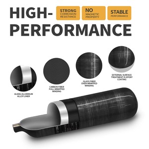 ถังคาร์บอนไฟเบอร์ HPA ขนาด 1.1 ลิตร สำหรับเพ้นท์บอล แอร์ PCP ขายส่ง - Product Image 3