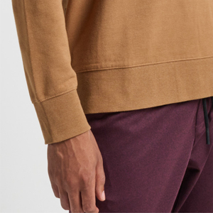 <b>Men's</b> Brown Quarter <b>Zip</b> Fleece Pullover <b>Sweatshirt</b> Regular Fit Stand Collar Long Sleeve Solid Color Autumn Wear - Product Image 5