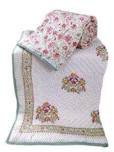 Couette de lit de reine taille 100% coton réversible faite à la main, confortable, légère et traditionnelle, fabriquée à la main - Product Image 3