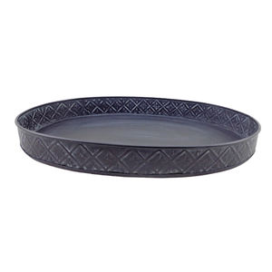 Juego de servicio de metal moderno de 3 bandejas redondas de tamaño mediano, bandeja de pátina gris para el hogar, restaurante y decoración de bodas - Product Image 5