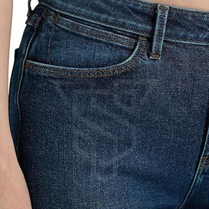 Pantalones vaqueros ajustados para mujer hechos a medida, transpirables, de cintura media, con parte delantera plana, para gimnasio - Product Image 5