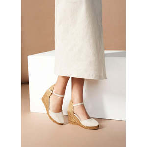 Satuna tela espadrillas con zeppe sandali eleganti da donna - Product Image 3