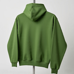 Sweat-shirt à capuche vert pour homme, coupe classique, en coton French Terry, pull décontracté avec poche kangourou, vêtement d'automne - Product Image 2