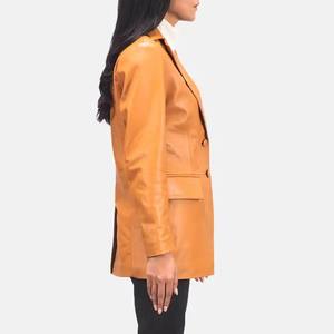 Chaqueta de cuero negro para mujer, chaqueta de Invierno Estándar de alta calidad para mujer, diseños personalizados teñidos lisos, chaquetas con cierre de cremallera - Product Image 4