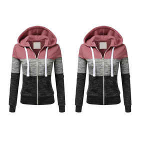 Nueva marca de mujer primavera Otoño Invierno Casual moda sudaderas con capucha Color sólido personalizable logotipo frontal sudaderas con capucha 100% algodón - Product Image 6