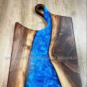 Meilleur design de planche à découper en bois de manguier, résine, plateau de service élégant, fêtes, décoration intérieure, bloc à découper de qualité supérieure, produit de gros - Product Image 2