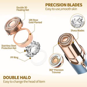 Lames de rechange pour épilateur facial Flawless, application automobile, sac en flanelle, pinces à épiler - Product Image 3