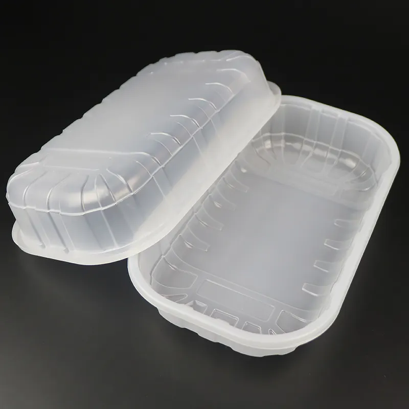 EVOH Microwave Disposable Plastic PP Food Tray, Eco-friendly Food Grade Plastic Container for Meat Food Packaging