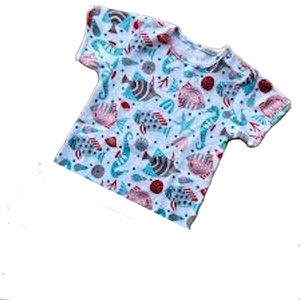 Ensemble d'été décontracté pour garçon 100% T-shirts et shorts en coton doux et frais motif floral compact peigné - Product Image 5
