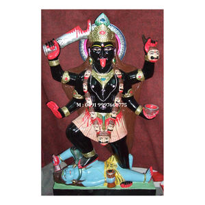 Nueva y hermosa escultura de mármol de Kali Mata con Shiv Ji, especial para Navratri, para el hogar y el templo, con fines de culto. - Product Image 1