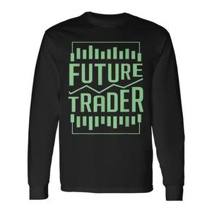 Camiseta de manga larga Future Trader con diseño de trading en el mercado de valores - Product Image 1