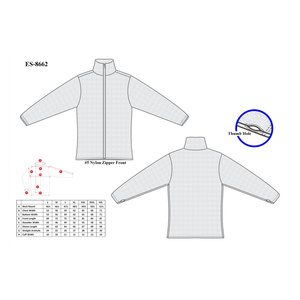 Chaqueta con Cierre Completo Resistente a Cortes, 560 GSM, A6, Protección Contra Cortes y Pinchazos, Cuello Polo, Gris, Tallas hasta 4XL - Product Image 2