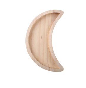 Bandeja de Madera para Decoración del Hogar, Bandeja de Madera de Acacia Ecológica en Forma de Media Luna para Cocina, Precios Económicos - Product Image 3