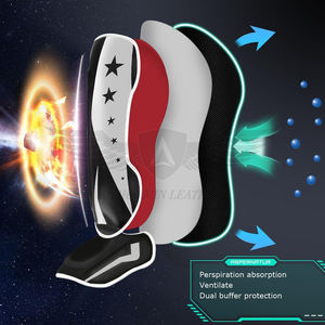 Espinilleras de Artes Marciales Mixtas (MMA) en Color Blanco y Negro, de Cuero PU, con Logotipo Personalizado, Nuevo Modelo, para Kickboxing, Muay Thai y Stand-Up - Product Image 5