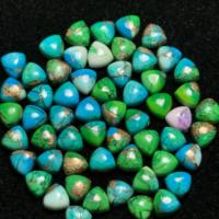 AAA + haute qualité taille personnalisée billion forme naturel paon cuivre Kingman Turquoise Cabochon vert bijoux en pierres précieuses en vrac