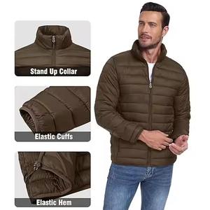 Chaqueta acolchada de invierno personalizada para hombre, sin capucha, Con cremallera larga y cálida, estilo callejero, chaquetas acolchadas de alta calidad - Product Image 3