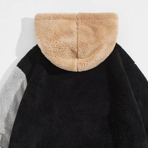 เสื้อฮู้ดผู้ชายผ้าฝ้ายแท้ 100% คุณภาพสูงจากโรงงานผู้ผลิต (OEM) ทรงปกติ สไตล์สตรีทแวร์ ตัดสี รุ่น Sharfa 2026 สำหรับฤดูหนาว - Product Image 3