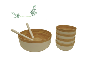 Bols en bambou filé à la main/bols à salade en bambou filé/bols et cuillère en bambou prix le moins cher d'ECO2GO - Product Image 6