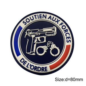 Écussons de sécurité personnalisés brodés en 3D avec logo en relief, fermeture auto-agrippante, tissu sergé et matériau PVC pour vêtements et sacs - Product Image 6