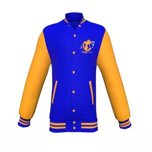 Venta al por mayor de chaquetas universitarias personalizadas para hombres y mujeres, chaquetas bomber de béisbol Letterman, impermeables, a prueba de viento - Product Image 1