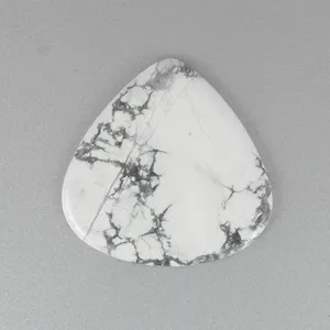 Gema Suelta de Howlita Natural con Corte Cabochón, Piedra de Nacimiento Certificada para Joyería, Forma de Pera, Tamaño Libre, Color Blanco - Product Image 1