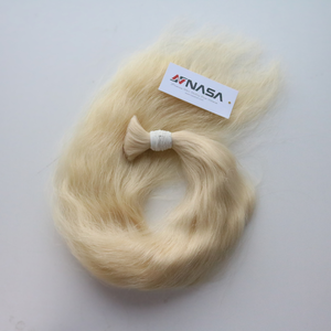 Extensiones de cabello alineado con cutícula a granel de alta calidad Estilo de onda natural rizado en color rubio de VENDEDOR - Product Image 2