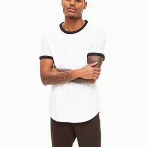 Transpirable para hombre Ringer Crew Neck Athletic Camisetas Camiseta deportiva de manga corta para hombres - Product Image 5