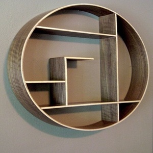 Estante colgante clásico para hogar, Hotel, restaurante, sala de estar, dormitorio, decorativo, forma redonda, para pared, suministros de madera y Metal - Product Image 4