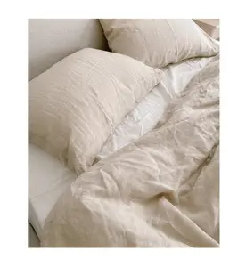 Unique design white bed sheet sets 200 thread count bed sheet cotton fabric low price bed sheet set with curtains and pillow