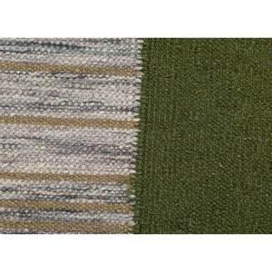 Indusbar ADWL-13097 Blue Flat Weaves <b>Wool</b> Kilim Rugs Striped Rectangle 9x12 for Home Living Room Entryway or Hallway - Product Image 3