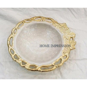 Classic Designing <b>Metal</b> Aluminum Food Serving <b>Bowl</b> Highest Quality Handmade Kitchen Food Server Ware <b>Bowl</b> Dinnerware <b>Mixing</b> <b>Bowl</b> - Product Image 4