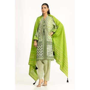 Traje de Satén Estampado con Lurex Jacquard de 3 Piezas IUSTKSD-1356 - Product Image 3