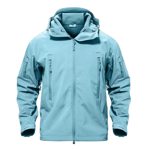 Coupe-vent à capuche en polaire imperméable pour hommes, manteau de pluie à capuche en molleton, vestes softshell OEM, sports d'hiver, veste softshell pour hommes d'extérieur - Product Image 1