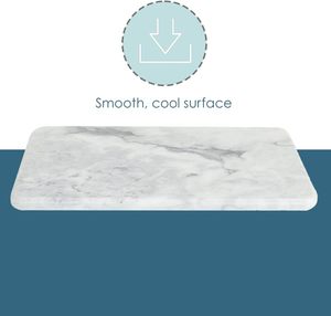 Planche à découper en marbre naturel de cuisine, service et planche à découper en marbre, marbre véritable blanc naturel - Product Image 6