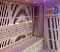 Sauna en bois de cèdre rouge, grand sauna extérieur, sauna sec, design moderne