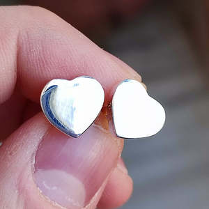925 Sterling <b>Silver</b> Heart-Shape <b>Stud</b> Earrings Elegant <b>Silver</b> <b>Studs</b> for Gift Occasions - Product Image 3