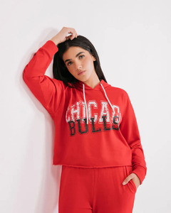 Conjunto de chándal de 2 piezas rojo de calidad superior directo de fábrica para mujer Sudadera con capucha y pantalones de chándal Conjunto de chándal de 2 piezas de longitud completa para mujer - Product Image 4