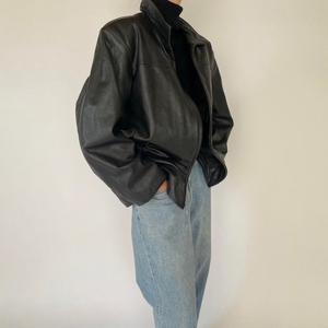 Nouvel arrivage de vestes pour femmes en cuir véritable à la mode taille adulte meilleur design hiver chaud avec fermeture éclair veste régulière pour femmes - Product Image 1