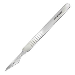 Manche de scalpel en acier inoxydable, lame, instrument chirurgical manuel pour la médecine, la santé, la coupe, les procédures cliniques, réutilisable, CE - Product Image 1