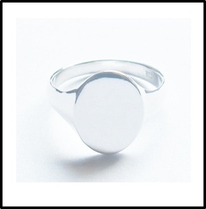 Plata 925 Oval Signet Anillo Diseño Joyería Fábrica al por mayor en Tailandia - Product Image 1