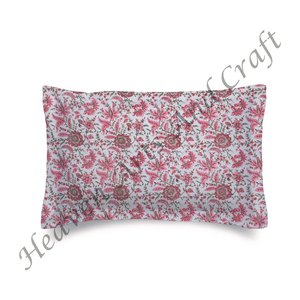 Best Cotton Print <b>Pillow</b> Case Hand Block Print Work 100% Cotton Woven Technique Traditional Look <b>Pillow</b> Case Bedroom Outdoor - Product Image 2