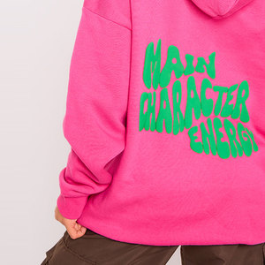 Sudadera con capucha con estampado de abullonado de estilo único para mujer, personalizable, ligera y cómoda para niños, invierno con logotipo frontal - Product Image 6