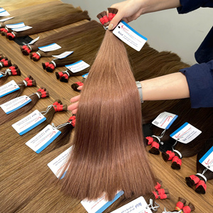 ¡PRODUCTO SUPERIOR! Extensión de cabello humano a granel de color, textura lisa natural lista para enviar disponible en stock ahora - Product Image 2