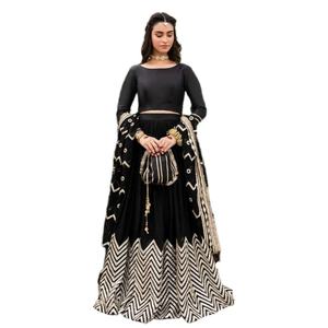 Lehenga Choli de Tela Faux Georgette India-Pakistaní para Mujer, Nueva Colección, Ropa Elegante para Fiestas y Festivales, con Bordado Intenso - Product Image 1