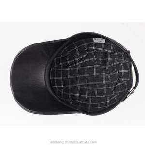 Casquette de baseball de luxe personnalisée en gros, imperméable, avec patch en cuir, design uni, élégante, respirante, réglable, mode unisexe - Product Image 4