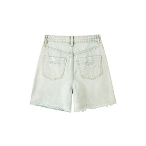 Fabricantes rasgados vintage damas pantalones de mezclilla personalizados pantalones cortos de mezclilla pantalones cortos de Mujer Pantalones vaqueros de Mujer - Product Image 5